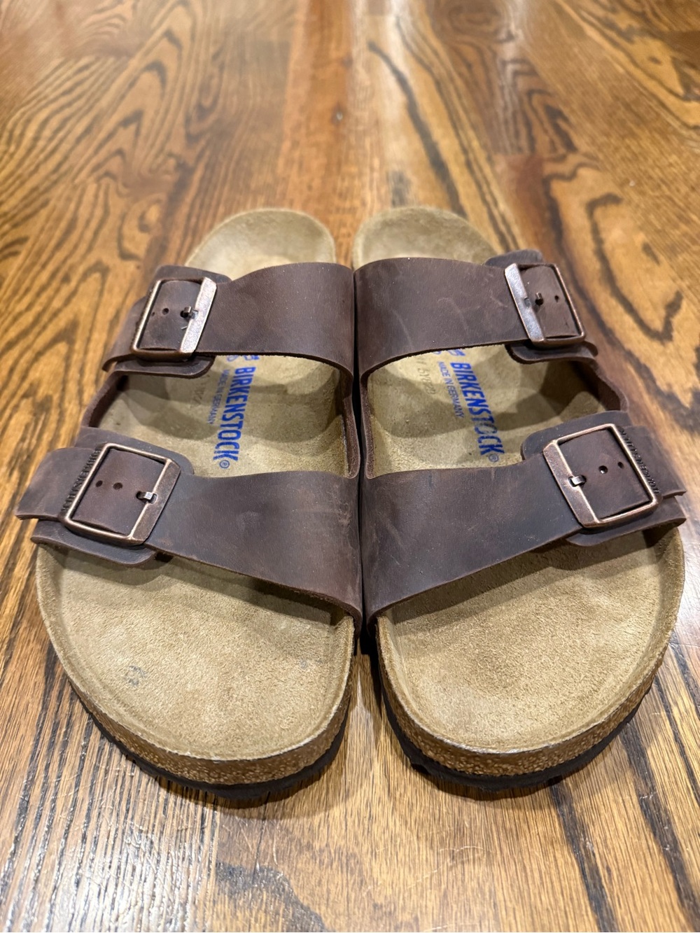Birkenstock Men’s Arizona Soft Two-Strap Slide Sandals 12/12.5 - only worn once - Picture 7 of 9
